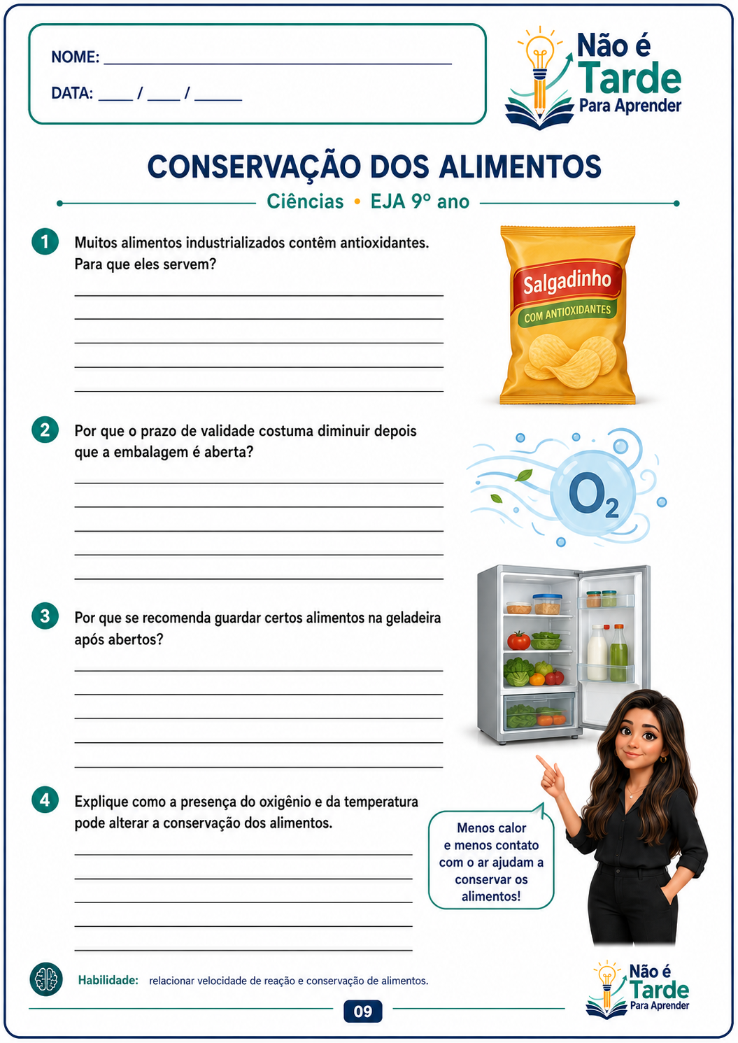 Folha de atividade EJA 9